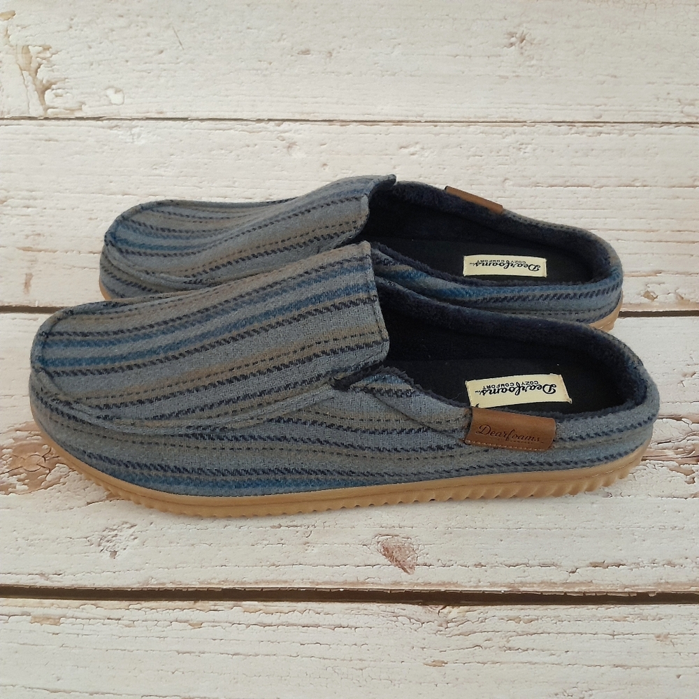 Dearfoams Cozy Comfort Men's Notch Clog Slippers Size Medium 9-10 NWT